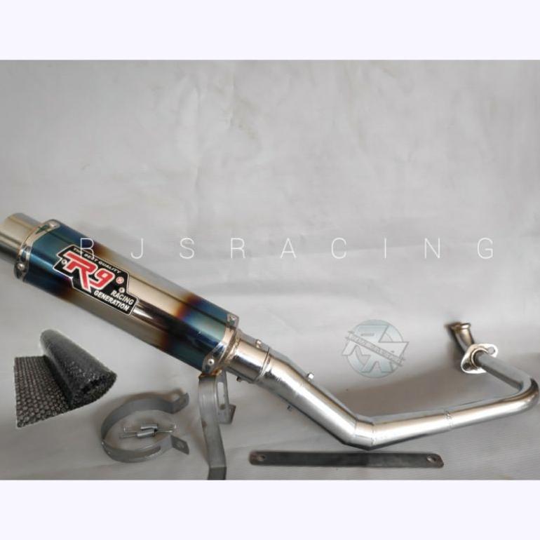 SANYACOLLECTS KNALPOT RACING R9 BEAT KARBU BEAT FI  SCOOPY SPIN  MIO SPORTY MIO M3 MIO J  MATIK ALL 