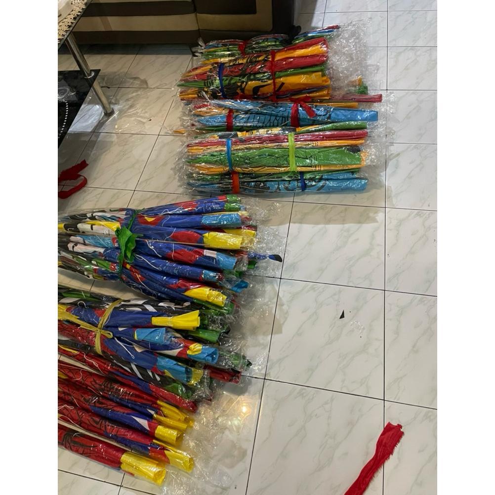 ASSALAMSHOP [TERBAIK] LAYANGAN KAIN BESAR MOTIF CELEPUK / BURUNG HANTU. GAMPANG DILIPAT DAN DIRAKIT 