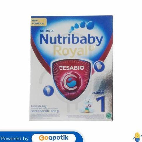 NUTRIBABY ROYAL CESABIO 1 SUSU BAYI USIA 0-6 BULAN 400 GRAM BOX