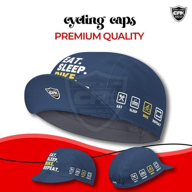 Topi Sepeda Lipat Cycling Cap Seli Dryfit Polymesh Outdoor