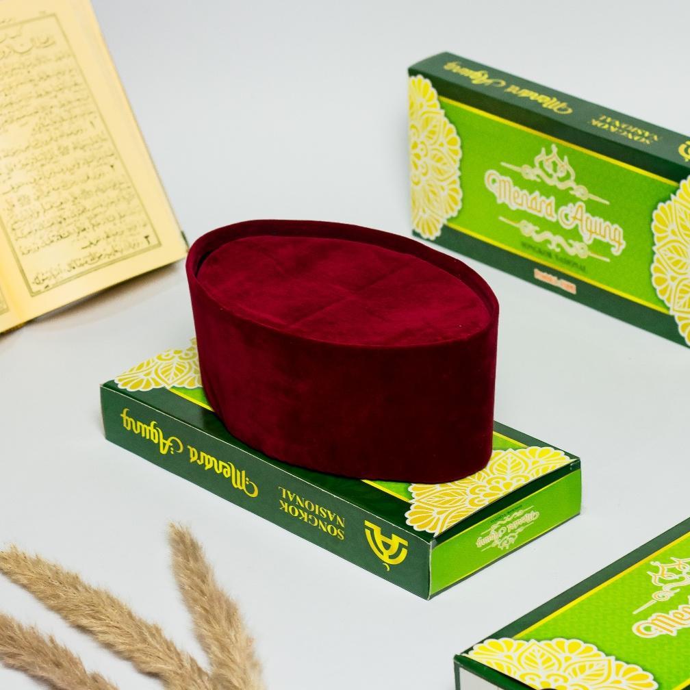 ORIGINAL PECI MERAH BETAWI / SONGKOK SI PITUNG MERAH MAROON TINGGI 9