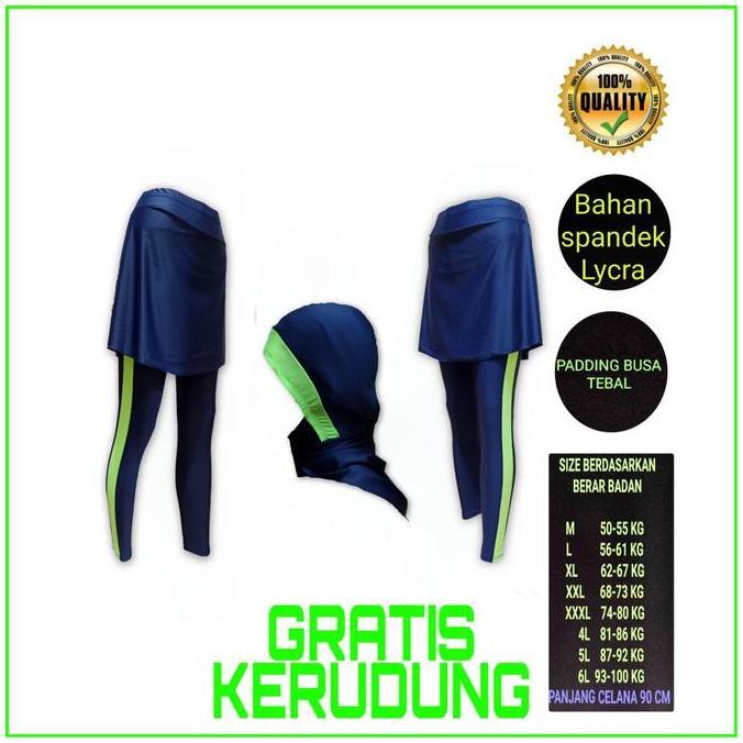 Celana Sepeda Wanita Hijab Gratis Kerudung