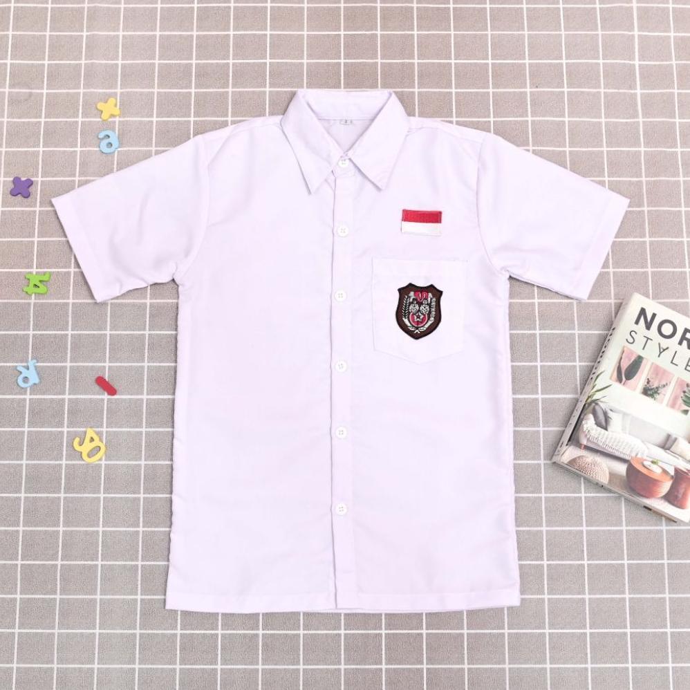 Free Ongkir Baju Seragam Sekolah Sd Anak Laki-Laki Katun Putih