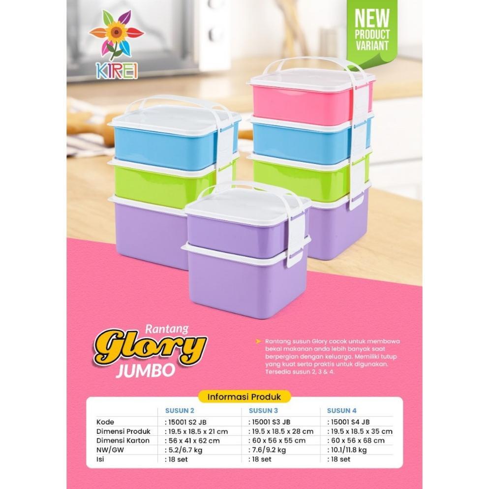HOT PRODUCT Rantang Makanan Susun 2 - Susun 4 Merk Kirei Hommy - Glory