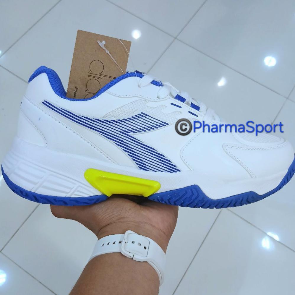 TERBARU Diadora White Lime Blue Sepatu tennis Original Authentic Tenis Shoe Murah Keren Nicholas