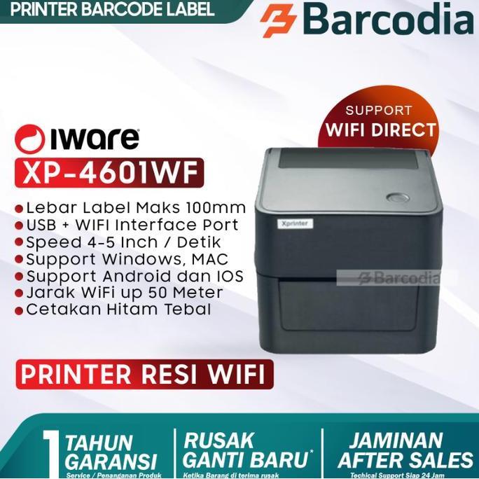 Juilooshophs - Printer Label Barcode Thermal WIFI Xprinter XP-4601B | 4601WF SIZE 4" / 110MM