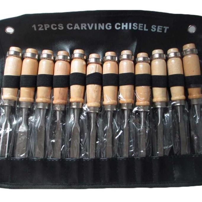 Pisau Ukir Bonsai Tatah Kayu Isi 12Pcs / 1 Set