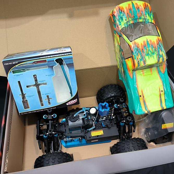 Hsp 94188 Engine Nitro Car Rc Car Monster Truck 1:10 4Wd 18Cxp Rtr Mobil Rc Nitro Bahan Bakar