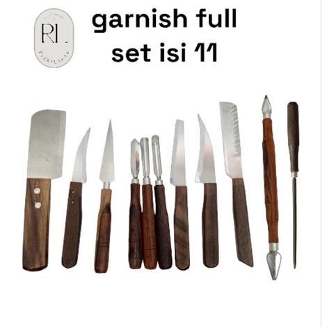 Pisau Garnish Lengkap Isi 11 / Pisau Garnish / Pisau Ukir Buah Dan Sayur / Pisau Carving / Pisau Uki
