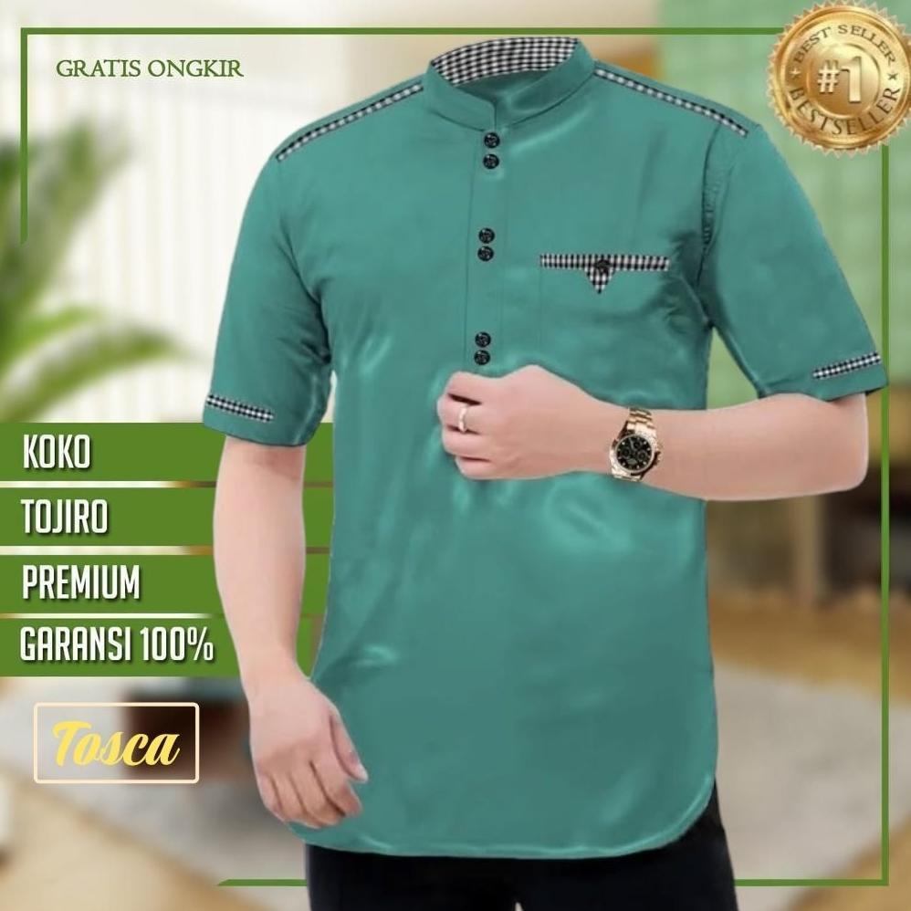 Premium Baju Koko Kurta Tojiro Baju Koko Dewasa Baju Muslim Pria / Koko Tojiro Baju Koko Pria Muslim