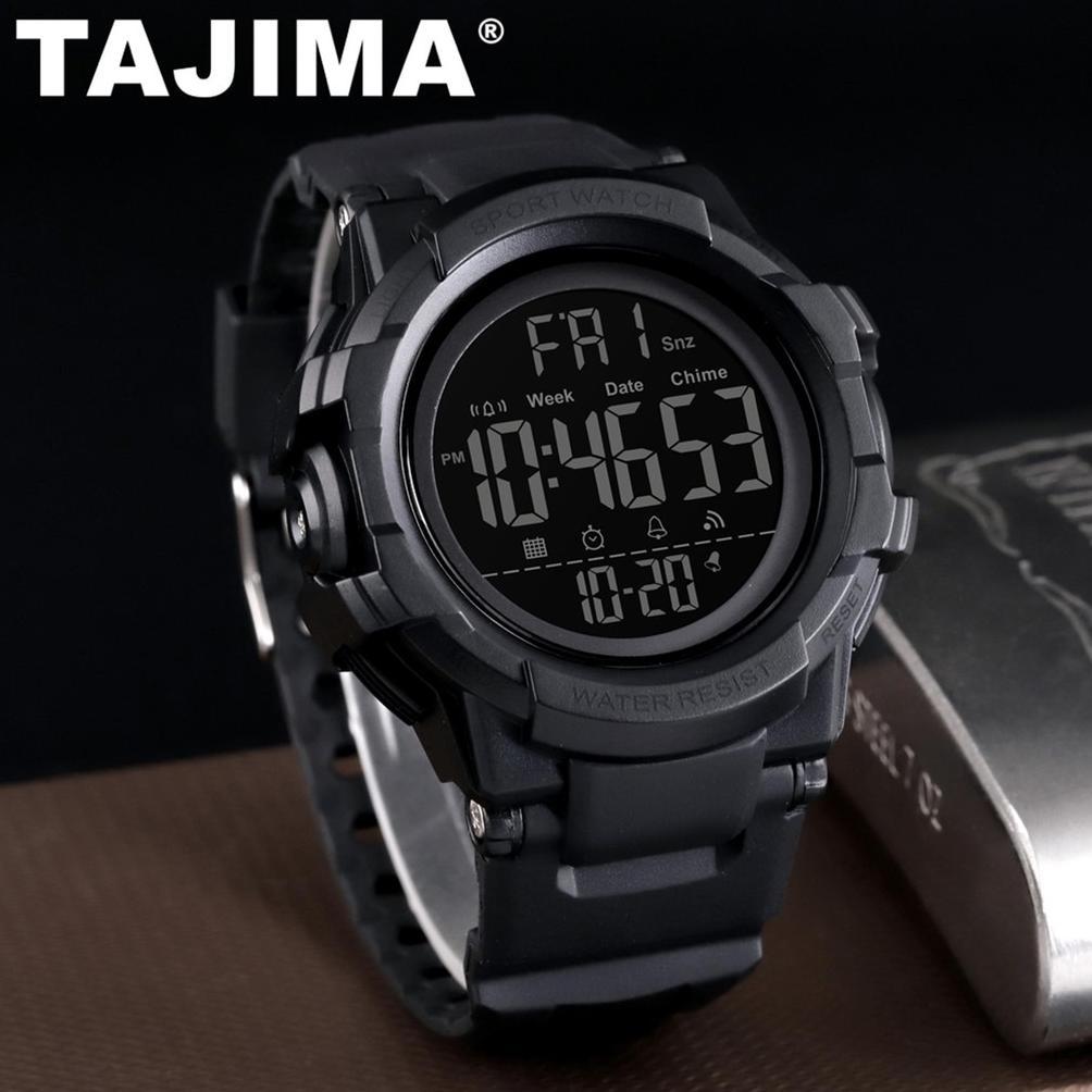TERBARU JAM TANGAN DIGITAL PRIA TAJIMA 9542 RUBBER STRAP WATER RESIST 5ATM ORIGINAL