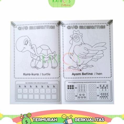 hot deals paket mewarnai 10 buku mewarnai anak dan crayon dan pensil warna