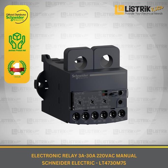SCHNEIDER RELAY 3 A 30A 220V AC MAN. R - LT4730M7S RDM