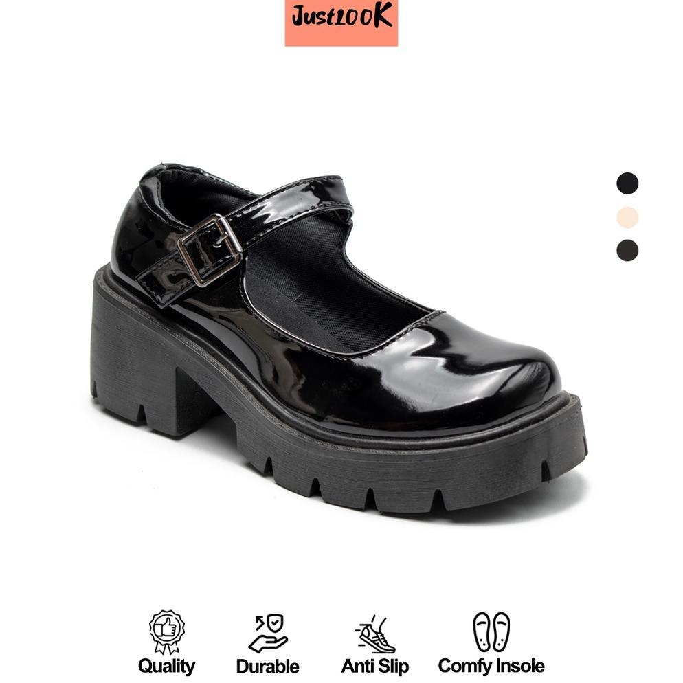 bestpromo justlook jeongyeon sepatu docmart wanita shoes fashion korea