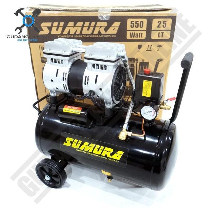 ORIZA Kompresor Angin Tanpa Oli SUMURA OFS 550-25 25Liter / Portable Air Compressor Oilless SUMURA O