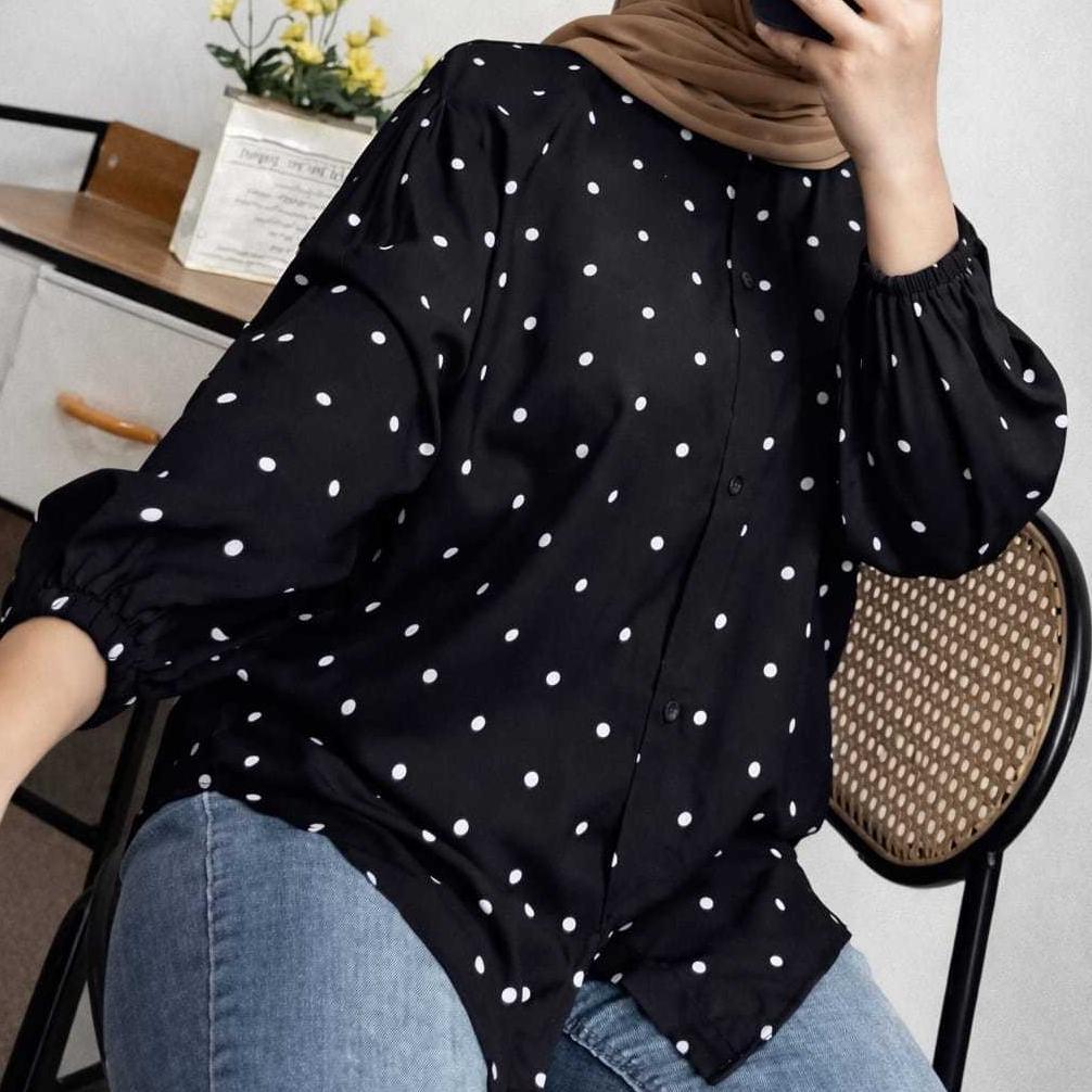 Paket Hemat Blouse Rayon Polos Halus - Nyaman Untuk Harian Kemeja Rayon Oversized - Ringan, Adem, & 