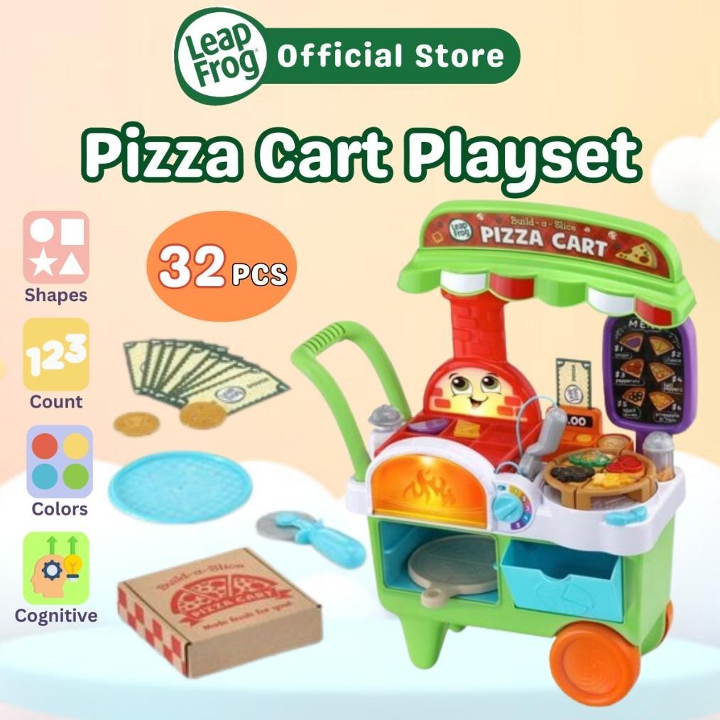 Promo Leapfrog Build-A-Slice Pizza Cart Pretend Playset Role Play Toy Set