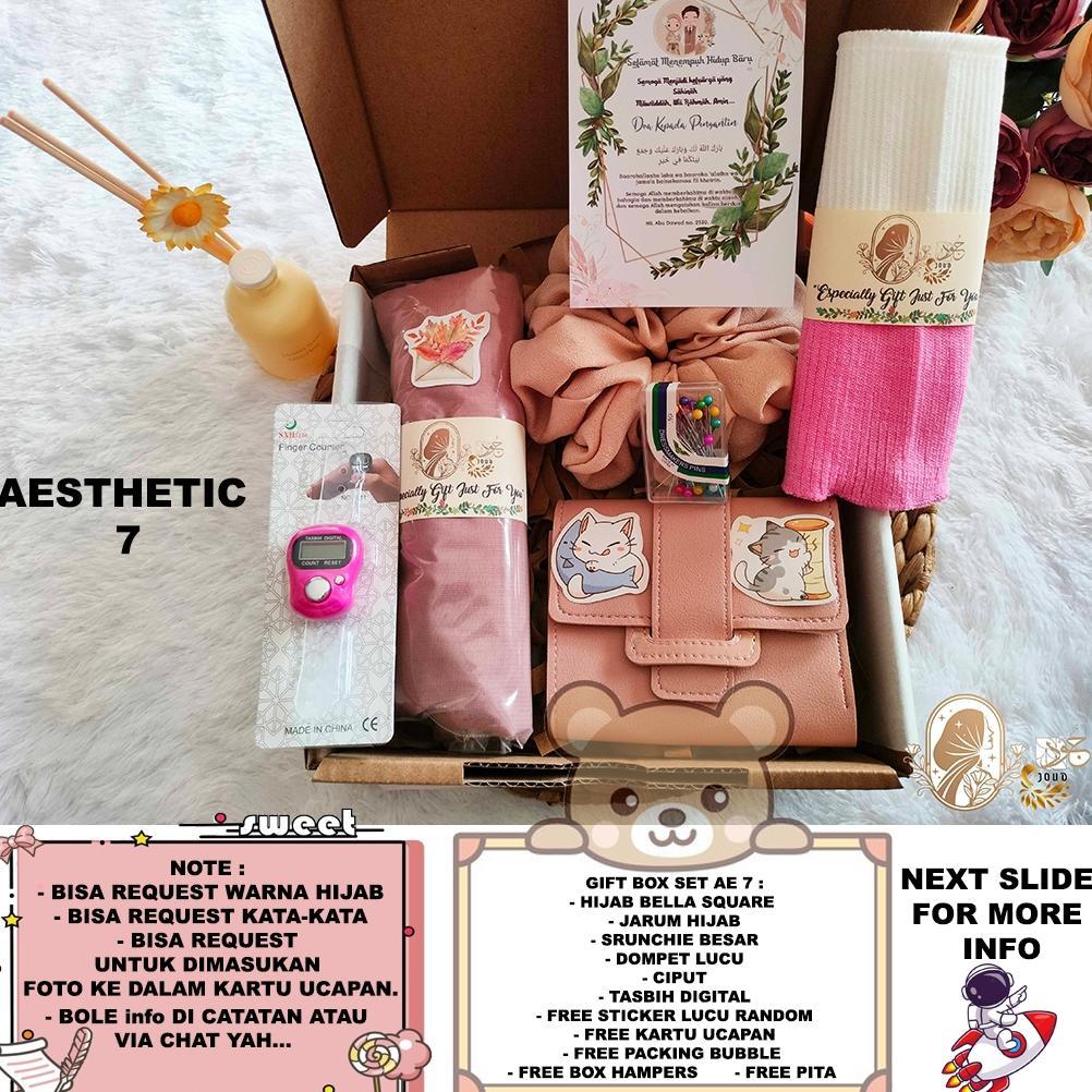 Diskon Hampers Hijab Premium / Hampers Hijab Gift Box / Hampers Cewek Ulang Tahun / Hampers Cewek Ae