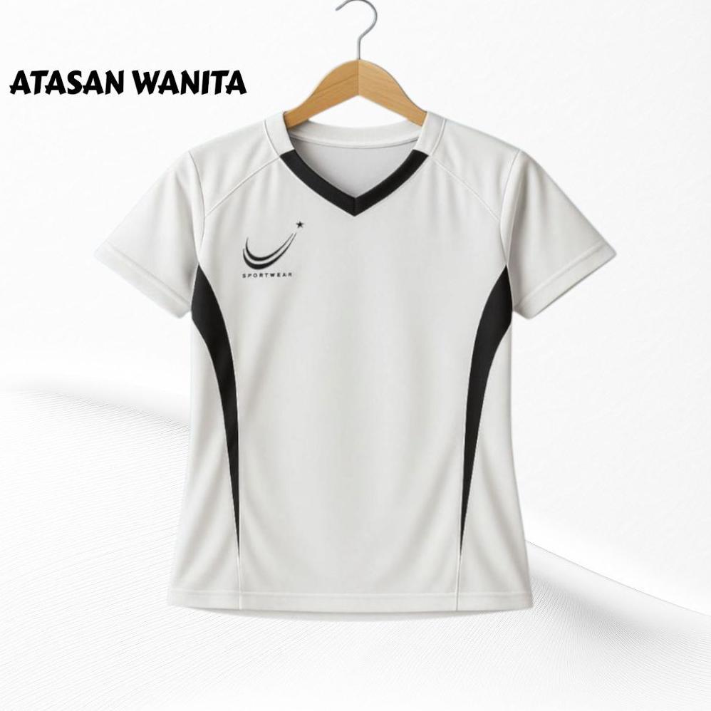Viral  Kaos Senam Wanita Dry Fit Warna Kuning/Ungu/Putih