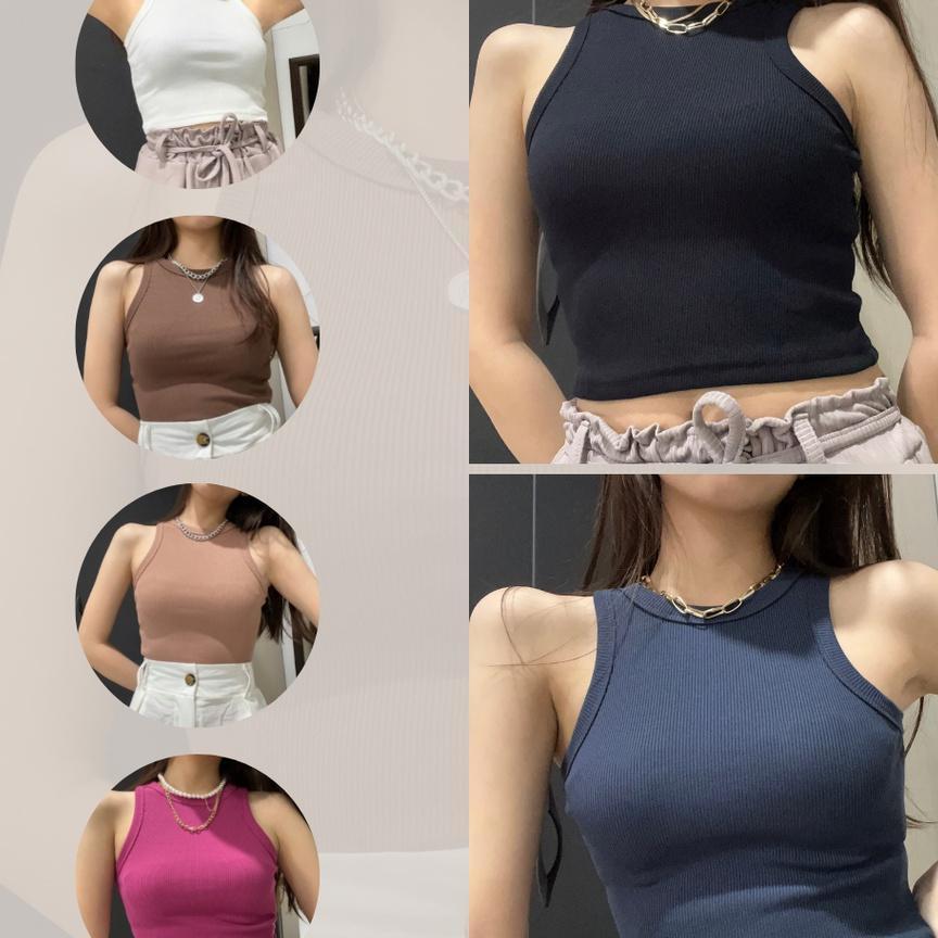 Tank Top / Crop Top Tank Top / Rib Tanktop / Kamisol Tanktop / Atasan Crop / Crop Top Rajut