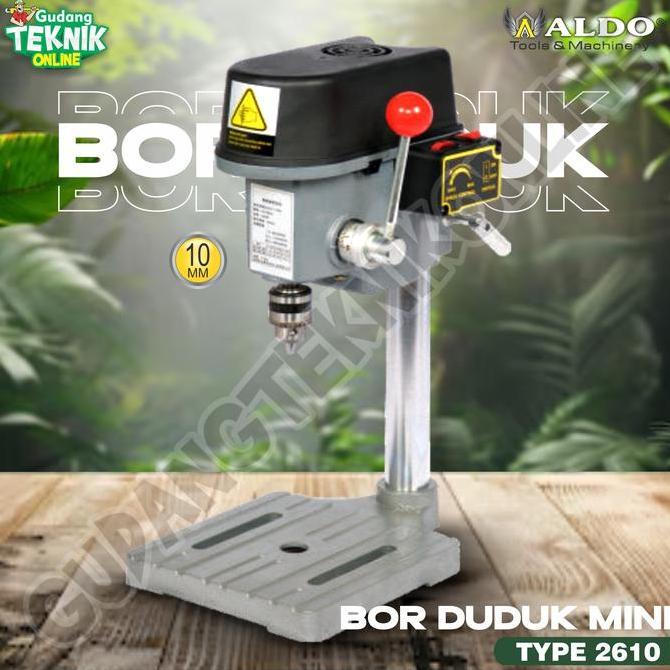URGAN Mesin Bor Duduk Mini 10mm ALDO 2610 / Mesin Bor Duduk ALDO 2610 Bor Duduk 10mm 480Watt ALDO