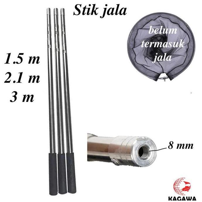 Tanggok Serokan Jala Ikan Jaring Lipat Telescopic Aluminium Serokan