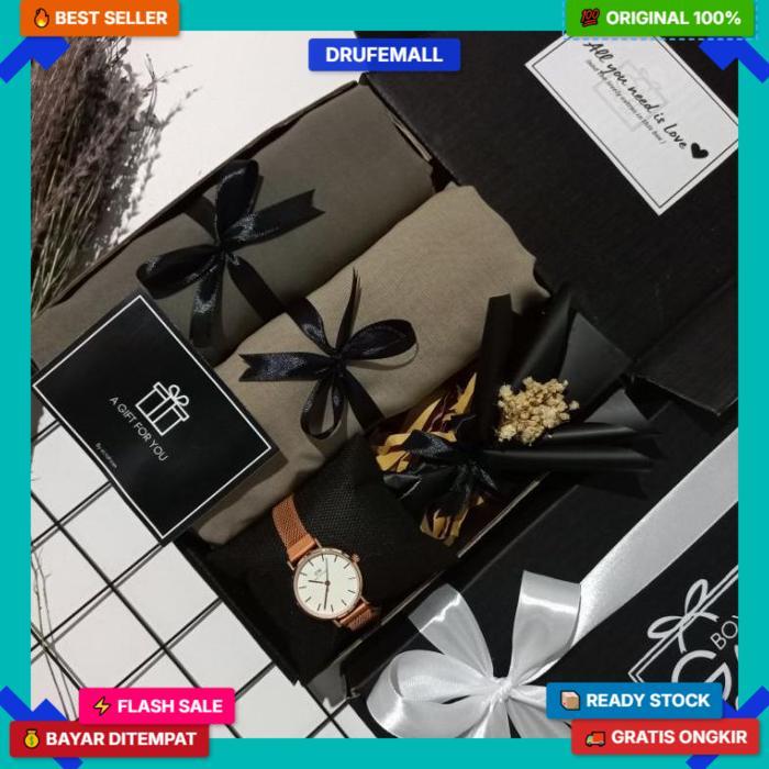 Hampers Cewek Hampers Hijab Segiempat Gift Box Cewek Kado Ulang Tahun Hadiah Wisuda Cod