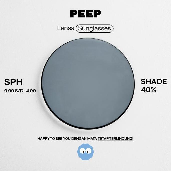 Grosir Peep Eyewear - Lensa Sunglasses Hitam (Mata Normal & Mata Minus) Kacamata