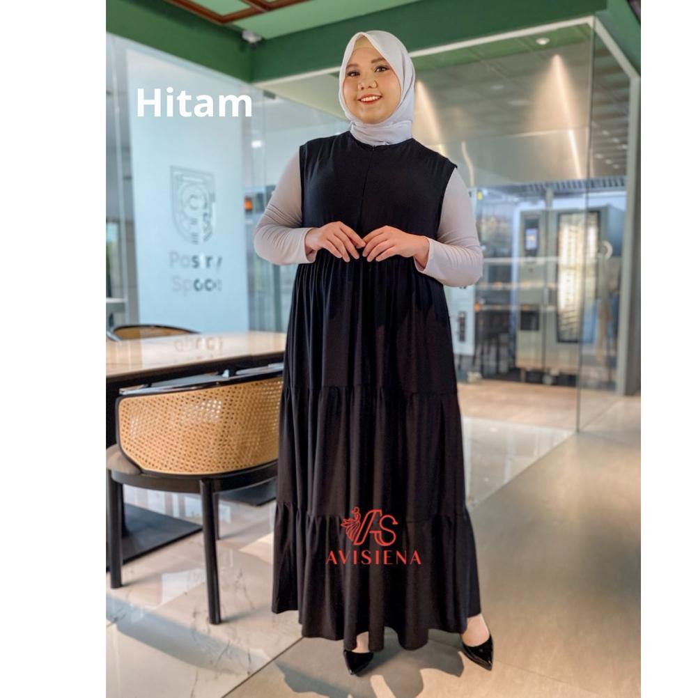 Promo Avisiena - Inner Rempel Dress Jumbo Super Polos Jersey Susun Gamis Kutung Rempel