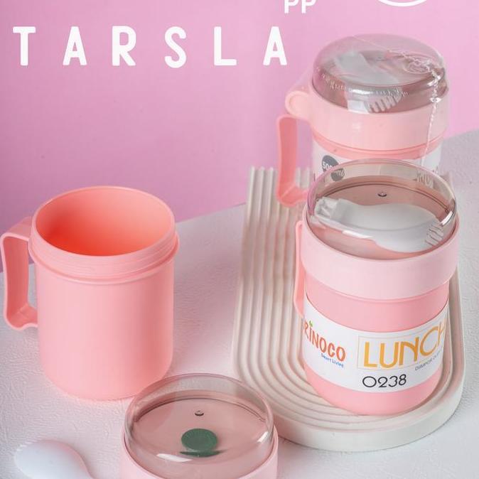 Tarsla Gelas Mug Multifungsi OR-0238 dengan Sendok BPA Free 580 ML