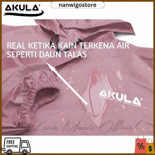 Jas Hujan Akula Original Setelan Pria Wanita Dewasa Bahan Pvc 0,25 Premium Tebal Anti Air Langsung D