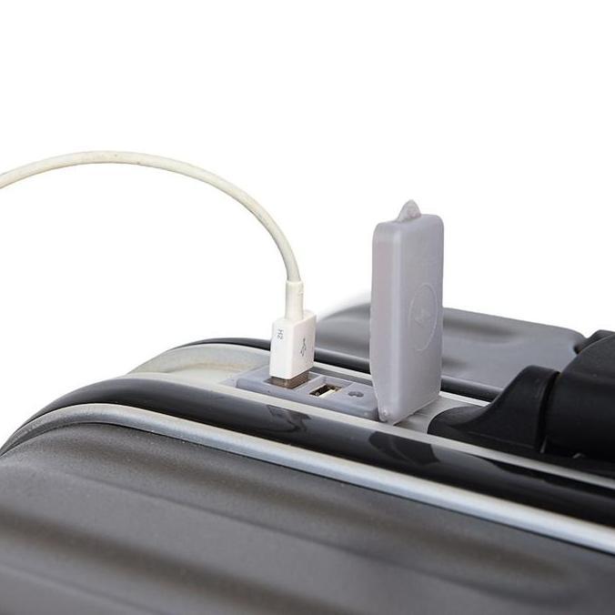Murah Tas Koper Travel Dewasa Anti Maling 20 Inch Frame Aluminium Usb Port 4 Roda Hitam Tahan Bantin