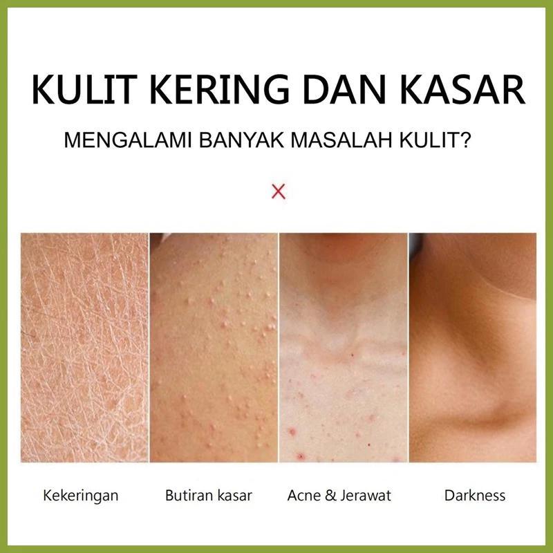 Lulur Pemutih Badan Permanen Scrub Badan Body Bleaching Whitening 250G Body Scrub Buang Kulit Ayam M