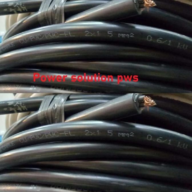 Kabel Serabut 2x1.5mm warna Hitam kabel serabut tembaga NYYHY 2x 1.5mm