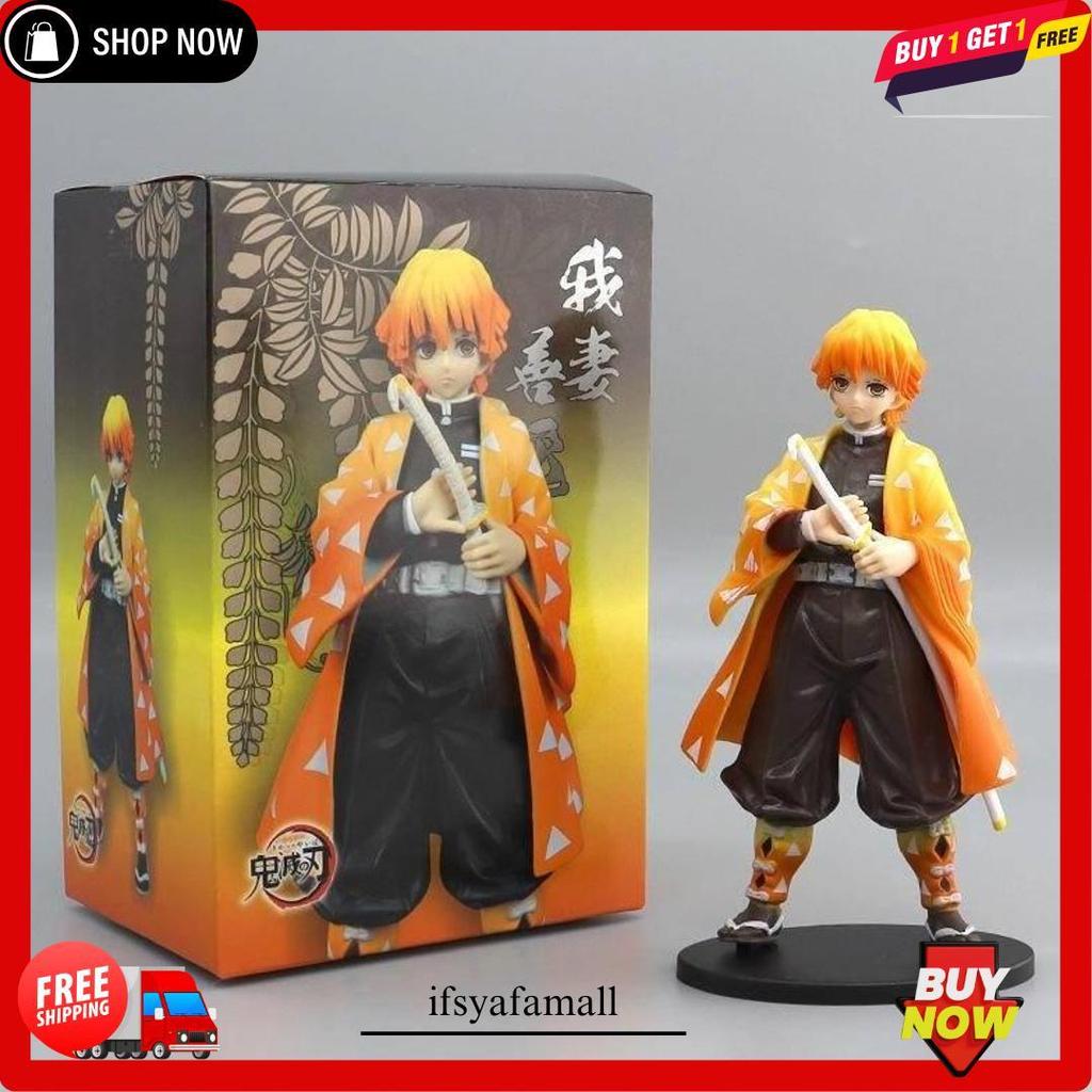 Boneka Anime Action Figure Demon Slayer Figure Asli Tanjiro Figure Nezuko Figure Kimetsu No Yaiba Fi