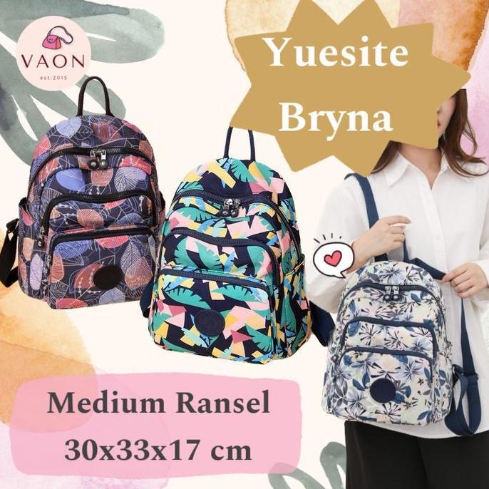 NEW YUESITE BRYNA MEDIUM BACKPACK TAS RANSEL WANITA CEWEK ANAK KEDAP AIR PURPLE BAG FASHION ORI
