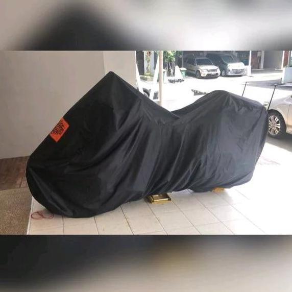 Selimut Body Cover Motor Harley Davidson Variasi Antena + side box