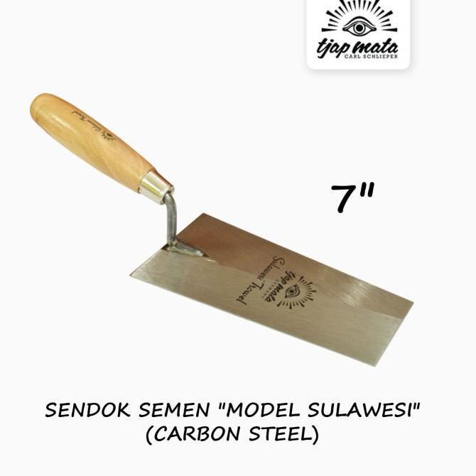 TJAP MATA / CAP MATA Sendok / Cetok Semen Sulawesi 7" (Carbon Steel)