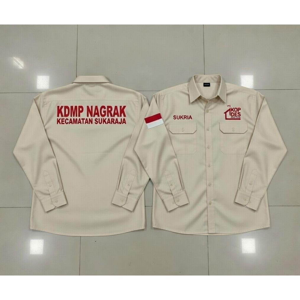 Free Ongkir Boss Kemeja Koperasi Desa Merah Putih Kmp Kemeja Pdh Koperasi Merah Putih Seragam Kopera