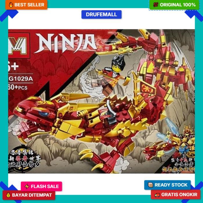 Obm99144 - Mainan Balok Susun Bricks Blocks Ninja Dragon Zane 4In1 Besar Blok Figure Ninja Naga Harg