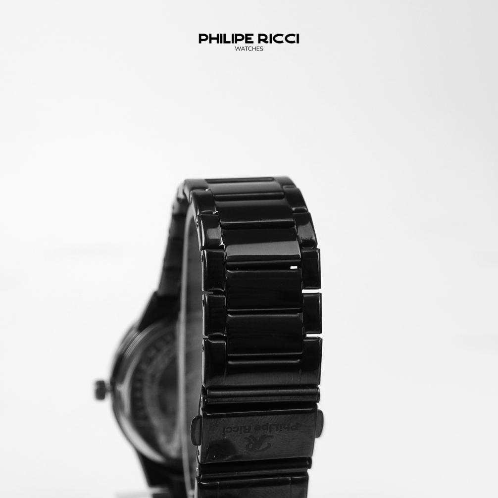 murah philipe ricci jam tangan pria rantai hitam 100% ori business analog simple modern 6099 men wat