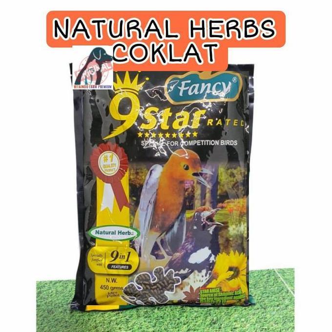 PAKAN BURUNG MURAI ANIS KACER CUCAK FANCY 9 STAR COKLAT HERBAL