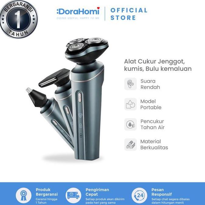 [BISA COD] DoraHomi Mesin Cukur  Jenggot Pencukur Kumis bulu kemaluan hidung