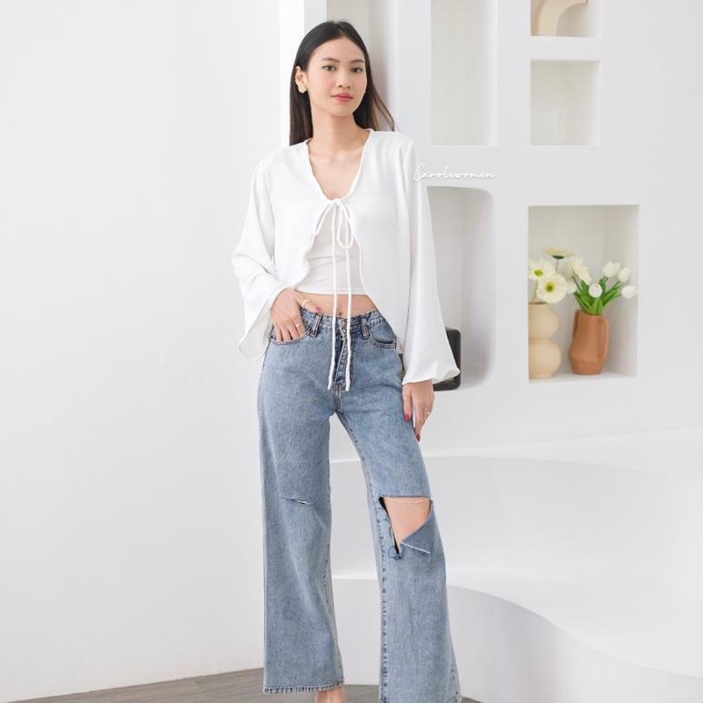 Premium Luna Outer - Outer Wanita Lengan Panjang Korean Look Outfit Bali Outer Pantai