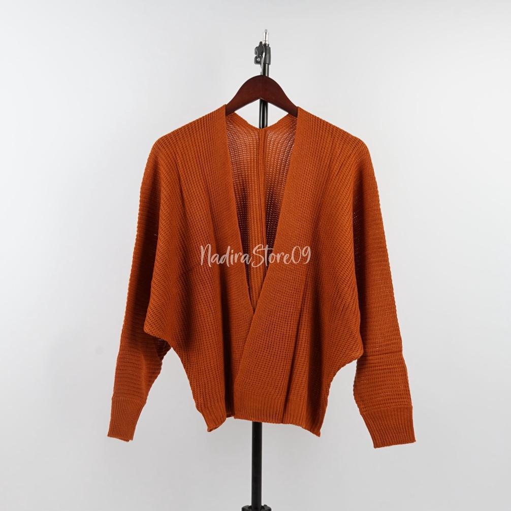 Bergaransi Cardigan Batwing Rajut Oversize Premium Warna Beragam
