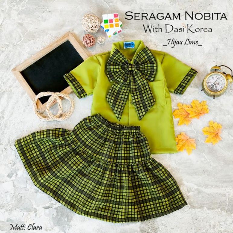 Free Ongkir Seragam Sekolah Korea Nobita Baju Anak Baju Sekolah Paud Seragam Tk Seragam Anak Sekolah