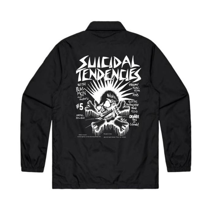 Seishin Jacket Coach Musik Suicidal tendencies vector black jacket Unisex