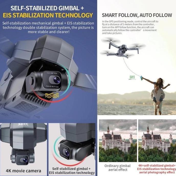 HARGA DISC - Drone SJRC F11S 4K PRO+ 6KM Version 4K Camera 2-Axis Gimbal Drone GPS ORIGINAL