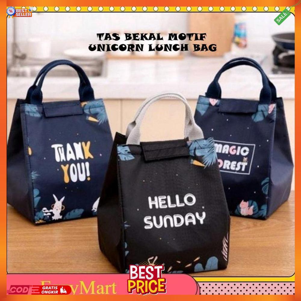 EzzyMart - G4 LUNCH BAG / TAS BEKAL MOTIF UNICORN LUNCH BAG UNICORN [AC1]