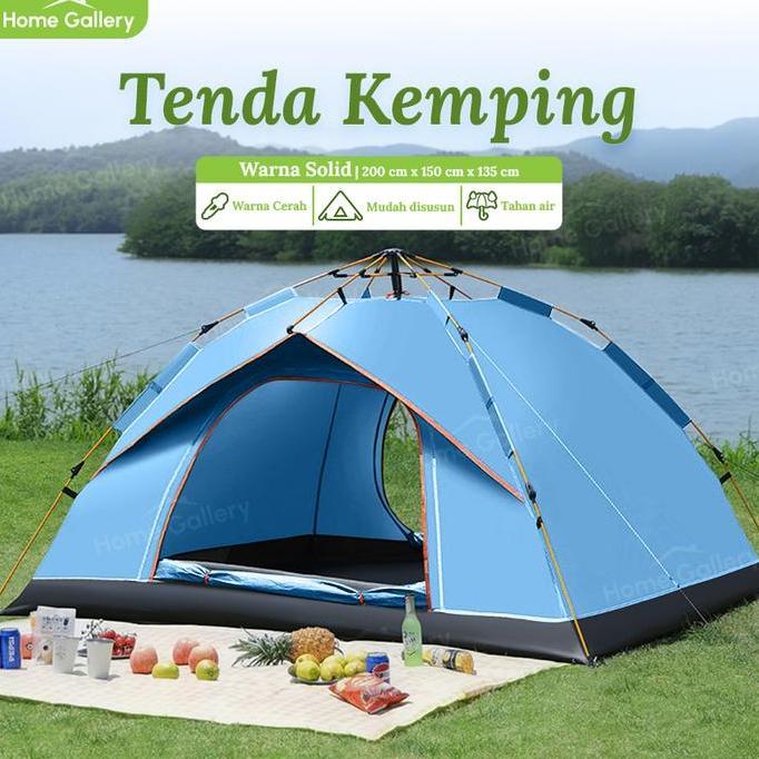 Tenda Camping Kapasitas 2-4 Orang Tenda Otomatis Outdoor & Indoor Tenda Gunung Zp-8